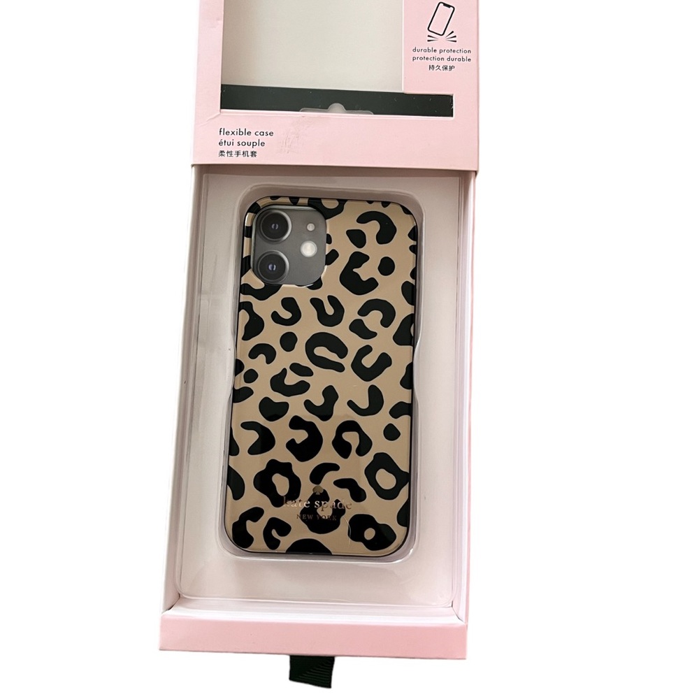 NEW Kate Spade New York iPhone 12 Mini Animal Print Flexible Phone Case - Picture 2 of 2